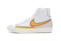 nike blazer mid homme femme infinite bright white orange